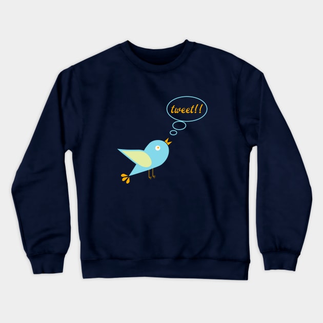 Cute tweet Crewneck Sweatshirt by Gaspar Avila